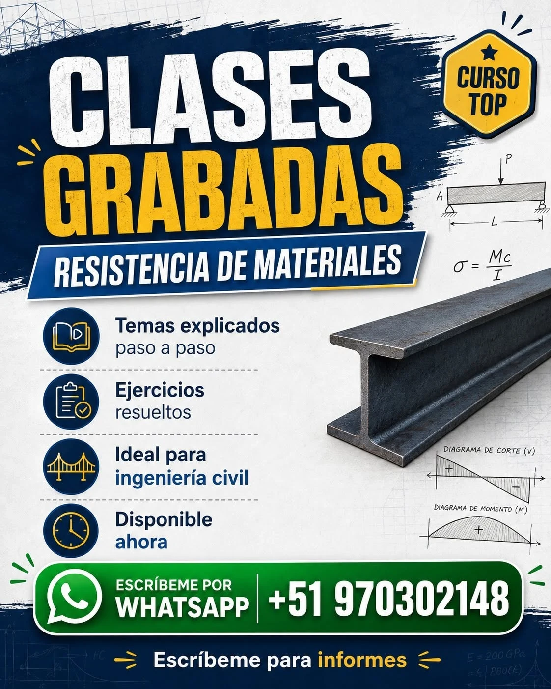 Cursos grabados: Resistencia de materiales